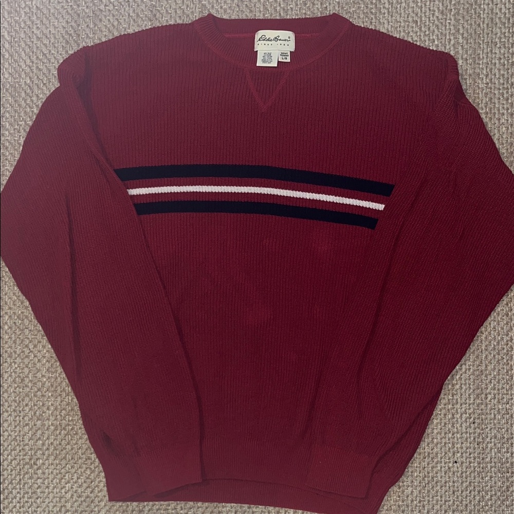Eddie Bauer Large Men’s Vintage 90’s 100% Cotton Crewneck Sweater #preppy #cozy